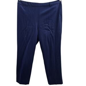 Talbots Chatham Blue Wool Blend Ankle Dress Pants Women's 18